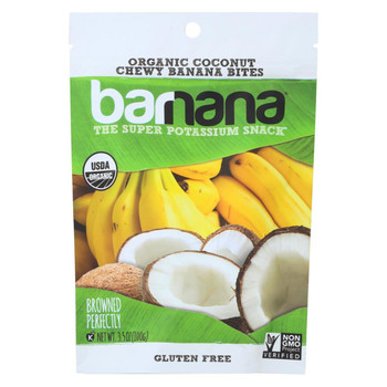 Barnana Chewy Banana Bites - Organic Coconut - Case of 12 - 3.5 oz.