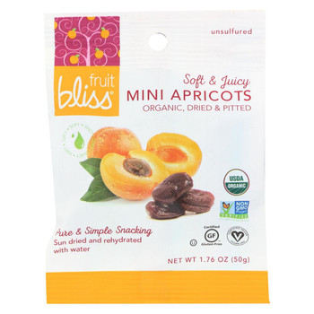 Fruit Bliss - Organic Turkish Mini Apricots - Mini Apricots - Case of 12 - 1.76 oz. Fruit Bliss - Organic Turkish Mini Apricots - Mini Apricots - Case of 12 - 1.76 oz.