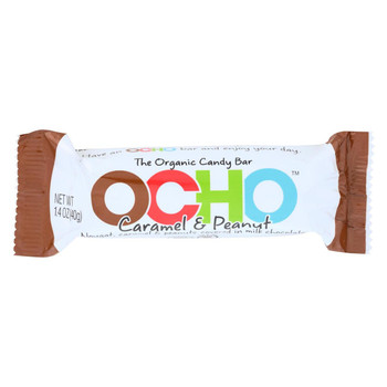 Ocho Organic Candy Bar - Caramel and Peanut - 1.4 oz - Case of 18 Ocho Organic Candy Bar - Caramel and Peanut - 1.4 oz - Case of 18