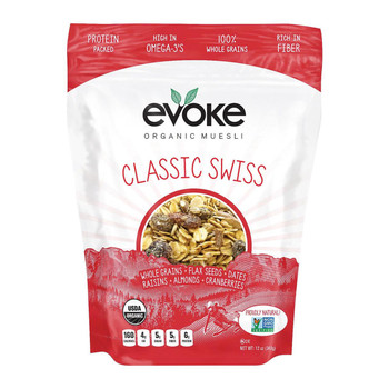 Evoke Healthy Foods Classic Swiss Organic Muesli - Organic Muesli - Case of 6 - 12 oz.