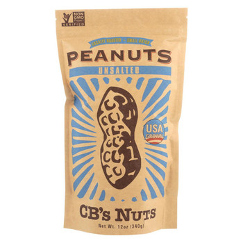 Cb's Nuts Peanuts - Unsalted - Jumbo - in Shell - Case of 12 - 12 oz