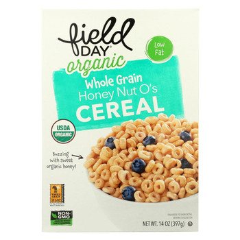 Field Day Cereal - Organic - Whole Grain - Honey Nut Os - 14 oz - case of 10