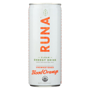 Runa Clean Energy Drink - Orange Passion - Case of 24 - 8.4 Fl oz.