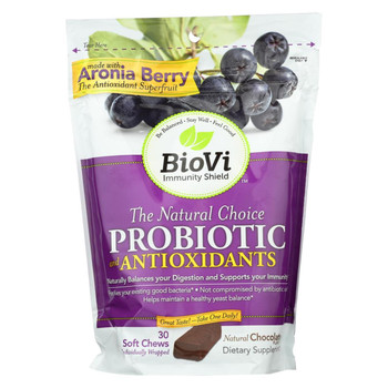 BioVi Probiotic - Antioxidant Blend - Natural Chocolate - 30 Soft Chews BioVi Probiotic - Antioxidant Blend - Natural Chocolate - 30 Soft Chews