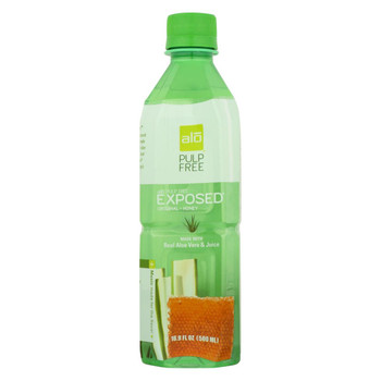 Alo Pulp Free Exposed Aloe Vera Juice Drink - Original and Honey - Case of 12 - 16.9 fl oz.
