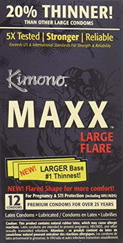 Kimono Condoms - Maxx - Large Flare - 12 Count Kimono Condoms - Maxx - Large Flare - 12 Count