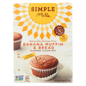 Simple Mills Almond Flour Banana Muffin and Bread Mix - Case of 6 - 9 oz.