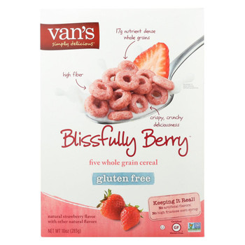 Van's Natural Foods Gluten Free Cereals - Blissfully Berry - Case of 6 - 10 oz.