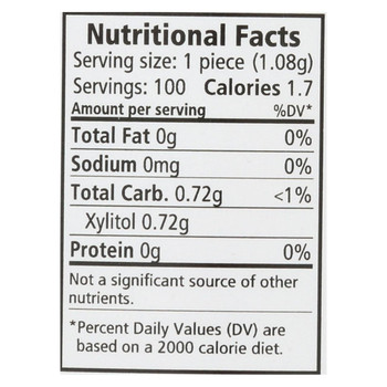 Spry Chewing Gum - Xylitol - Peppermint - 100 count - 1 each