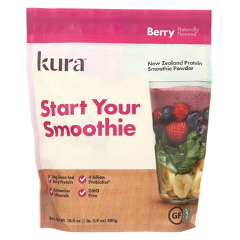 Kura Protein Smoothie Powder - Berry - New Zealand - 16.9 oz