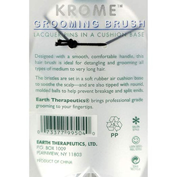 Earth Therapeutics Hair Brush - Cushion - Krome - Metallic Silver - 1 Count
