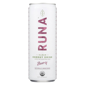 Runa Clean Energy Drink - Berry - Case of 12 - 12 Fl oz.
