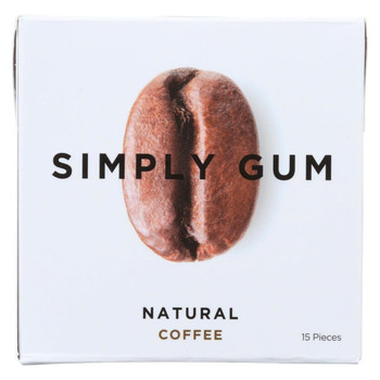 Simply Gum All Natural Gum - Coffee - Case of 12 - 15 Count