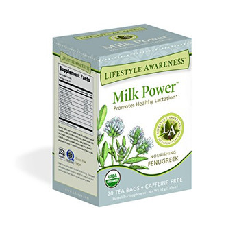 Lifestyle Awareness Milk Power Herbal Tea - Fenugreek - Case of 6 - 20 Bags Lifestyle Awareness Milk Power Herbal Tea - Fenugreek - Case of 6 - 20 Bags