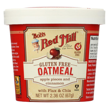 Bob's Red Mill - Gluten Free Oatmeal Cup Apple and Cinnamon - 2.36 oz - Case of 12