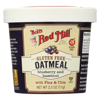 Bob's Red Mill - Gluten Free Oatmeal Cup Blueberry and Hazelnut - 2.5 oz - Case of 12