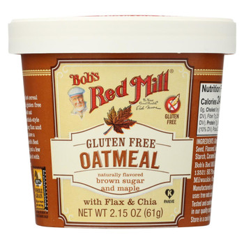 Bob's Red Mill - Gluten Free Oatmeal Cup Brown Sugar and Maple - 2.15 oz - Case of 12