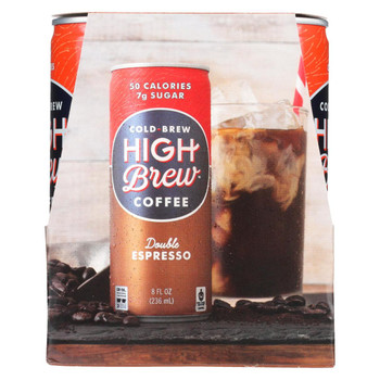 High Brew Coffee Coffee - Ready to Drink - Double Espresso - 4/8 oz - case of 6