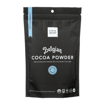 Cocoa Metro Organic Cocoa Powder - Belgian - Case of 6 - 10 oz.