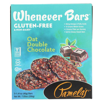 Pamela's Products - Whenever Bars Double Chocolate - Oat - Case of 6 - 7.05 oz.