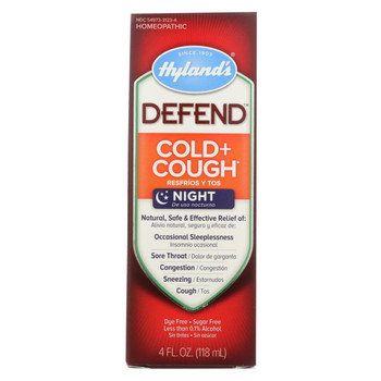 Hylands Homeopathic Defend - Cold and Cough - 4 Fl oz. Hylands Homeopathic Defend - Cold and Cough - 4 Fl oz.