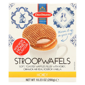 Daelmans Stroopwafel - Honey - Jumbo - Case of 8 - 10.23 oz