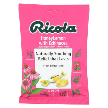 Ricola Cough Drop - Honey Lemon - 19 Count - Case of 12