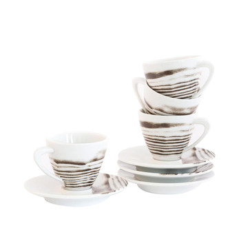 Bambeco Goode Grain Porcelain Espresso Cup and Saucer - Case of 4 - 4 Count