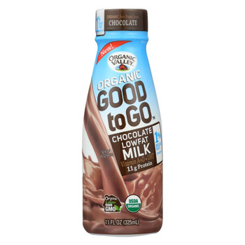 Organic Valley Organic Milk - Good To Go Chocolate Low Fat - Case of 12 - 11 fl oz
