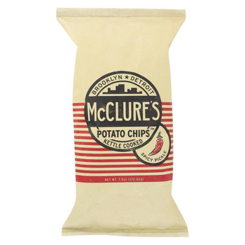 Mcclure's Pickles Kettle Chip - Spicy Pickle - Case of 12 - 7.5 oz