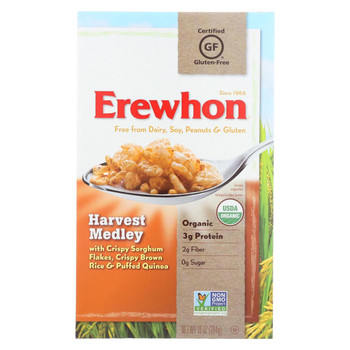 Erewhon Organic Harvest Medley Cereal - Case of 12 - 10 oz.