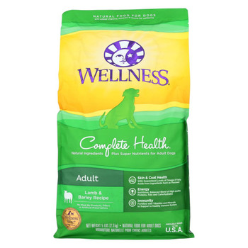 Wellness Pet Products Dog Food - Lamb and Barley Recipe - Case of 6 - 5 lb.