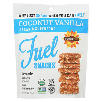 Foodie Fuel Snacks - Coconut Vanilla - Case of 6 - 4 oz.