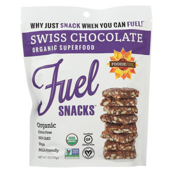 Foodie Fuel Snacks - Swiss Chocolate - Case of 6 - 4 oz.