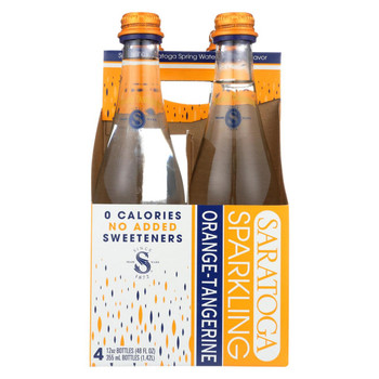 Saratoga Springs Water Sparkling Water - Orange Tangerine - Case of 6 - 12 Fl oz.