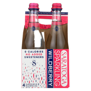 Saratoga Springs Water Sparkling Water - Wild Berry - Case of 6 - 12 Fl oz.