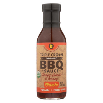 Triple Crown BBQ BBQ Sauce - Organic - Classic - Case of 6 - 14 fl oz