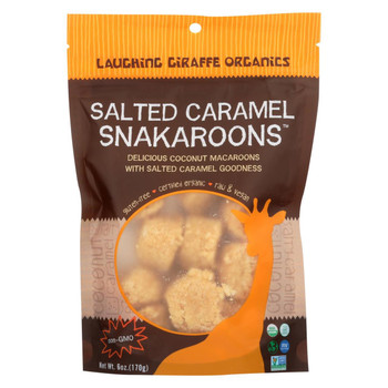 Laughing Giraffe Organics Snakaroons - Salted Caramel - Case of 6 - 6 oz.