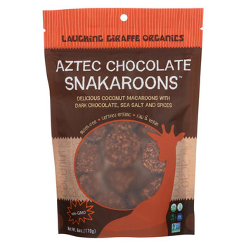 Laughing Giraffe Organics Snakaroons - Aztec Chocolate - Case of 6 - 6 oz.