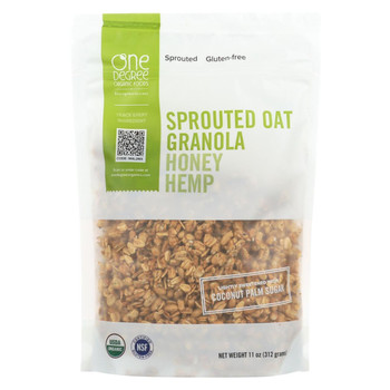 One Degree Organic Foods Sprouted Oat Hemp Granola - Honey - Case of 6 - 11 oz.