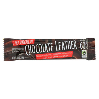 Manhattan Chocolates Chocolate Leather - Dark Chocolate - Case of 36 - .5 oz