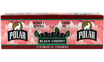 Polar Beverages Soda - Black - Cherry - 12/12 fl oz