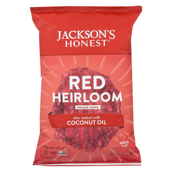 Jackson's Honest Chips - Potato Chips - Rippled Red Heirloom - Case of 12 - 5 oz.