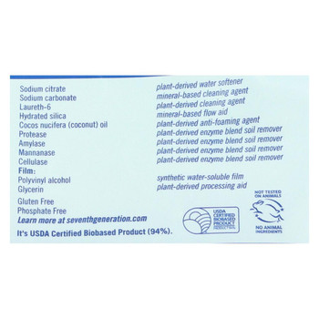 Seventh Generation Laundry Detergent - Packs - Case of 8 - 45 count Seventh Generation Laundry Detergent - Packs - Case of 8 - 45 count