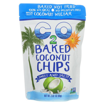 C2O Pure Coconut Water Coconut Chips - Sweet And Salty - Case of 12 - 2.82 oz.