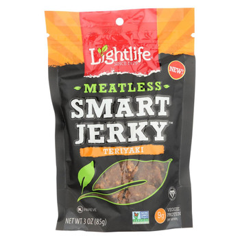 Lightlife Foods Smart Jerky - Teriyaki - Vegan - Case of 6 - 3 oz Lightlife Foods Smart Jerky - Teriyaki - Vegan - Case of 6 - 3 oz
