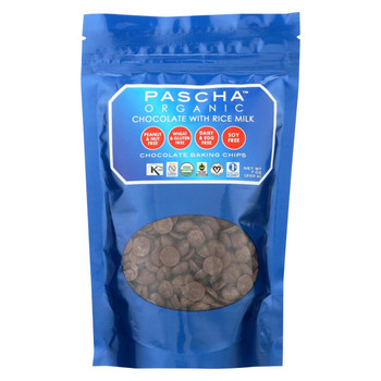 Pascha Organic Rice Milk Chocolate Baking Chips - Chocolate - Case of 8 - 7 oz Pascha Organic Rice Milk Chocolate Baking Chips - Chocolate - Case of 8 - 7 oz