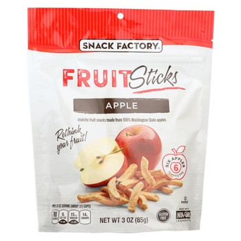 Snack Factory Fruit Stick - Apple - Case of 12 - 3 oz