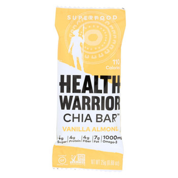 Health Warrior Chia Bar -Vanilla Almond - Case of 15 - .88 oz