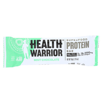 Health Warrior Chia Seed Bar - Mint Chocolate - Case of 12 - 1.76 oz.